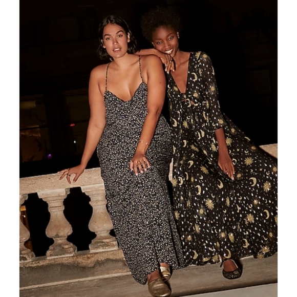 6. J.Crew Ruffle-back silk dress in starry sky print - Picture 4 of 8